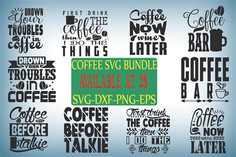 Coffee Quotes Design Bundle Graphic by Design Mammoth · Creative Fabrica