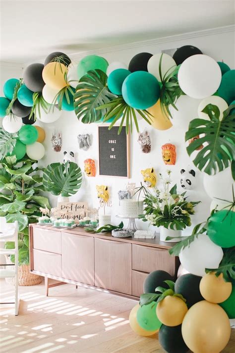 Kara's Party Ideas Jungle 1st Birthday Party | Kara's Party Ideas