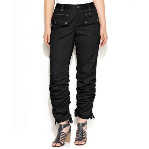 Inc International Concepts Plus Size Convertible Cargo Pants in Black (Deep Black) | Lyst