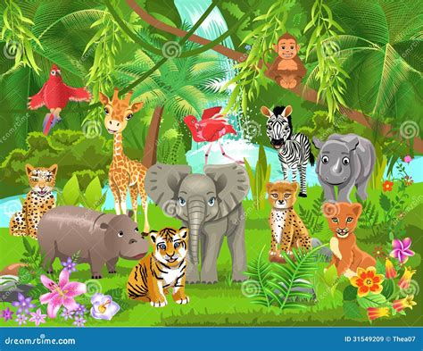 Jungle Animals Stock Image | CartoonDealer.com #42129241