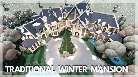 Family Winter Mansion | Tour || Bloxburg House Build - YouTube