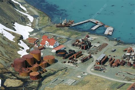 Grytviken whaling station, South Georgia - Stock Image - C007/2299 - Science Photo Library