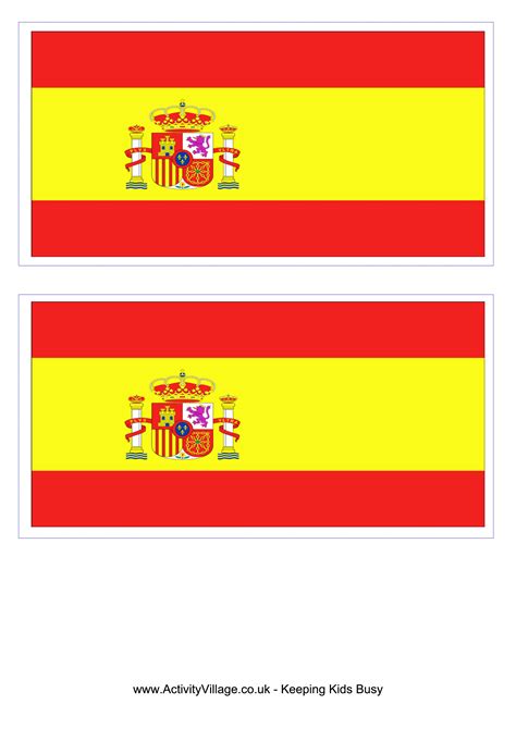 Download this free printable Spain template A4 flag, A5 flag, 8 and 21 flags on one A4page. Easy ...