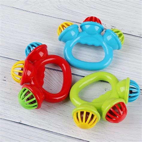 1Pcs Colorful Plastic Lovely Baby Rattles Toy Musical Educational Toy for Baby Children Hand ...