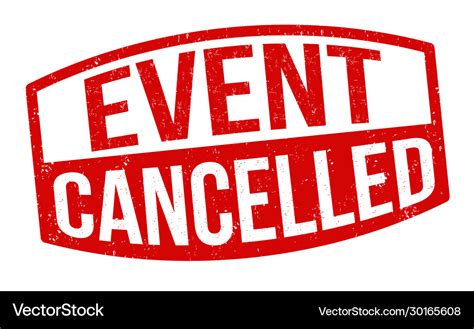 Event cancelled sign or stamp Royalty Free Vector Image