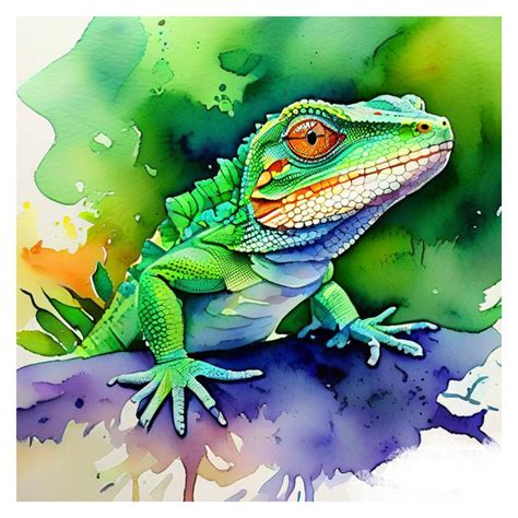 lizard drawing watercolor illustration clipart | Clipart Nepal