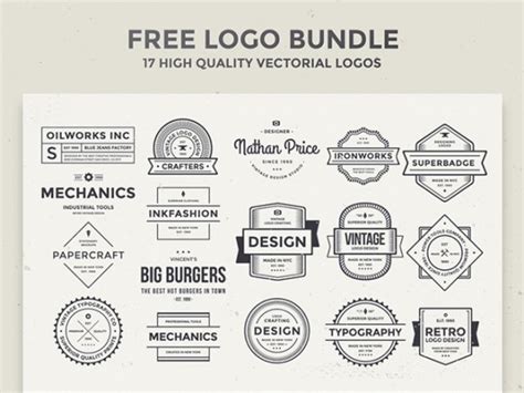 17 Free vintage logos - Freebiesbug