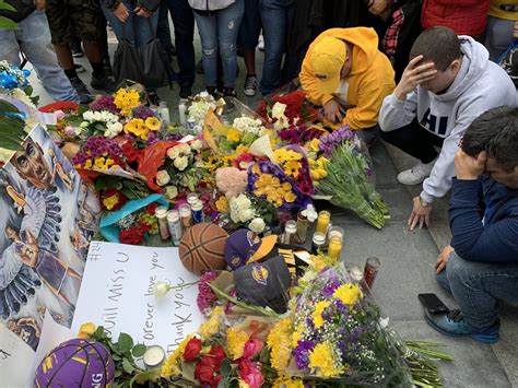 Thousands of Lakers' fans pay homage to Kobe Bryant at the Staples Center