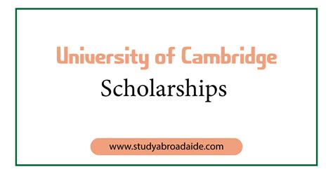 University of Cambridge Scholarships for International Students - Study Abroad Aide