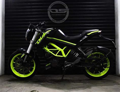 New KTM Duke 200 modified – Black-Fluorescent Green 2017 – ModifiedX