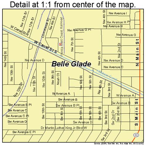 Belle Glade Florida Street Map 1205200