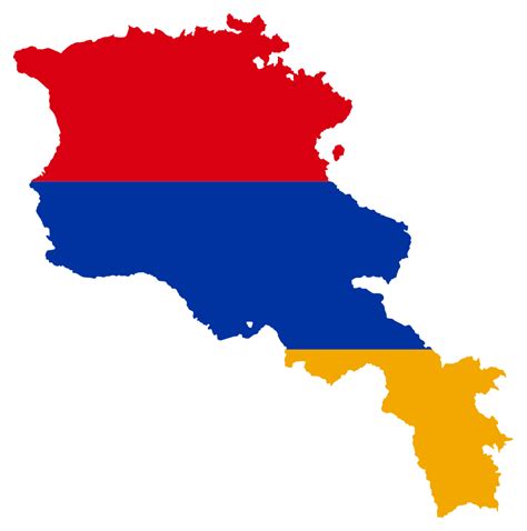 OnlineLabels Clip Art - Armenia Map Flag