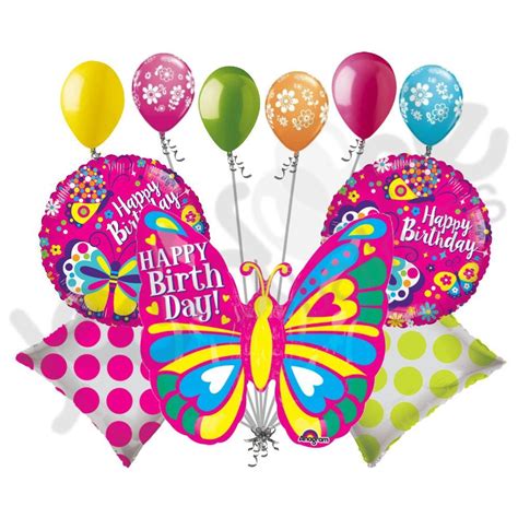 Included in this bouquet: 11 Balloons Total 1 - 27" "Happy Birthday ...