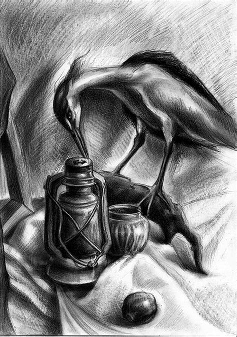 40 Beautiful Illustrations Of Charcoal Painting - Bored Art