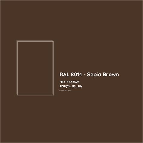 RAL 8014 - Sepia Brown Complementary or Opposite Color Name and Code (#4A3526) - colorxs.com