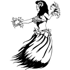 Hula Dancer Drawing at GetDrawings | Free download