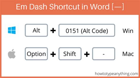 How to Type Em Dash (or Long Dash) in Word - How to Type Anything