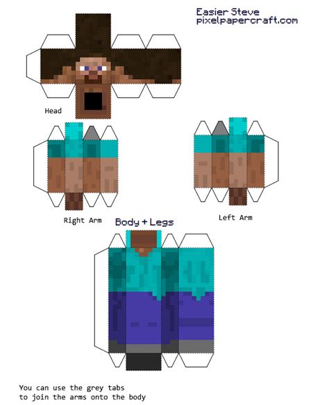 Steve (Easier) | Minecraft printables, Minecraft wallpaper, Minecraft crafts