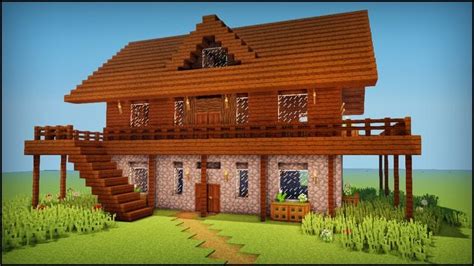 Minecraft: How to build a dark oak wooden house | Easy minecraft houses ...