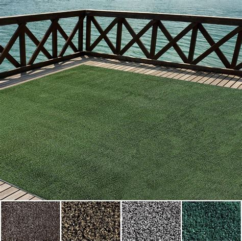 iCustomRug Indoor/Outdoor Turf Rugs and Runners in Green 12' X 8' Low Pile Artificial Grass in ...