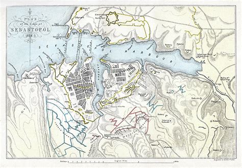 Map Showing The Siege Of Sevastopol Drawing by Print Collector