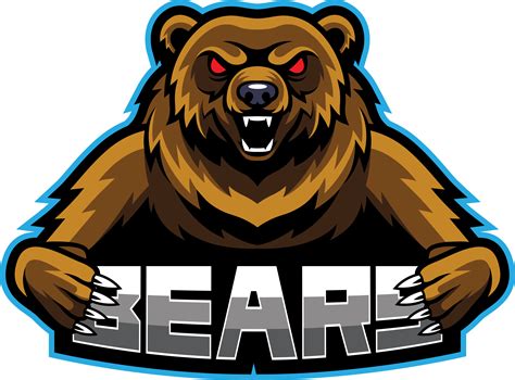 Bear esport mascot logo design By Visink | TheHungryJPEG