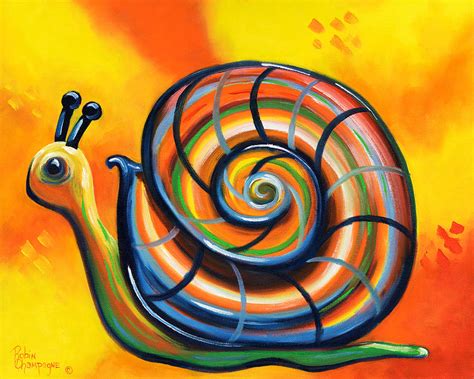 Speedy Snail Painting by Robin Champagne - Fine Art America