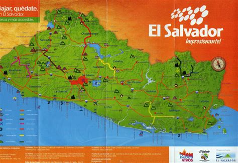 Large detailed tourist map of El Salvador | El Salvador | North America ...