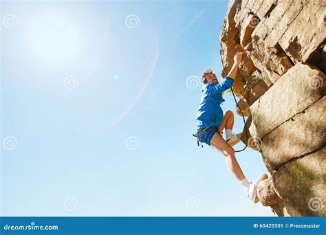 Cliff climber stock image. Image of environment, hiking - 60420301