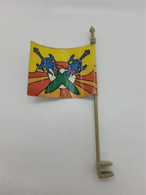 VINTAGE 1981 MATTEL MOTU Castle Grayskull Flag Pole with Sticker Part / Z13 $23.99 - PicClick