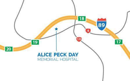 Contact & Location | About | Alice Peck Day Memorial Hospital