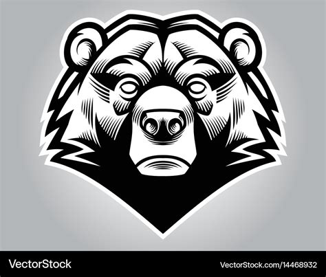 Bear head Royalty Free Vector Image - VectorStock