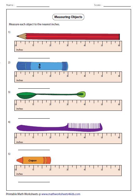 Measurement Worksheets, First Grade Math Worksheets, 3rd Grade Math, Math Activities Preschool ...