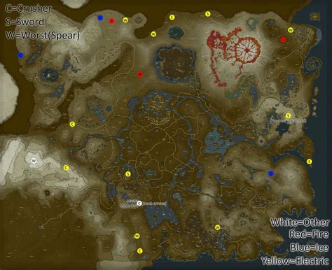 Lynel Map : Breath_of_the_Wild | Breath of the wild, Legend of zelda ...