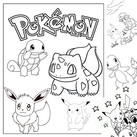 Pokemon Coloring Pages Pikachu And Friends