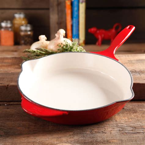 The Pioneer Woman Timeless Cast Iron, 12" Cast Iron Enamel Skillet - Walmart.com