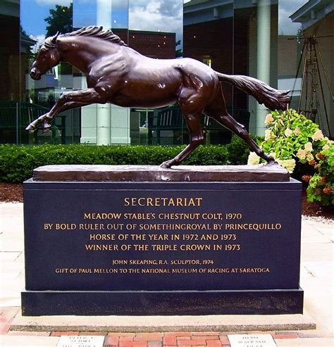 Secretariat Statue @The Racing Hall of Fame | Secretariat horse, Horses, Beautiful horses