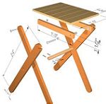 Patio Table - Outdoor Table - Lawn Table - Folding Table Plans