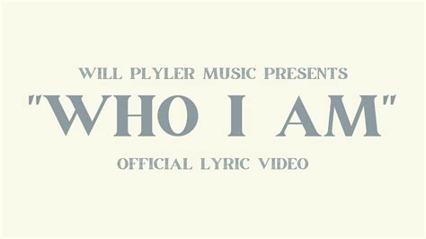 Who I Am (Official Lyric Video) - YouTube