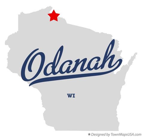 Map of Odanah, WI, Wisconsin