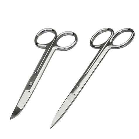 14cm 5.5inch Stainless Steel Straight Curved Scissors Medical Emergency First Aid Nurses ...