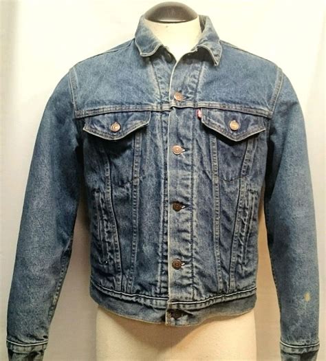 VTG Levis Red Tab 70506-0316 Denim Jean Blanket Lined Trucker Jacket ...