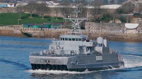 ROYAL NORWEGIAN NAVY HNoMS HINNOY M343 LEAVES DEVONPORT AT DEVIL'S POINT - 13th March 2017 - YouTube