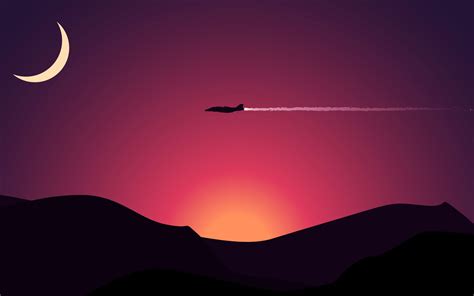 Wallpaper Black Plane Illustration, Airplane Above Mountain | Minimalist wallpaper, Mountain ...