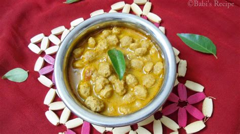 Babi 's Recipes: Soya Chunks curry /Meal maker curry