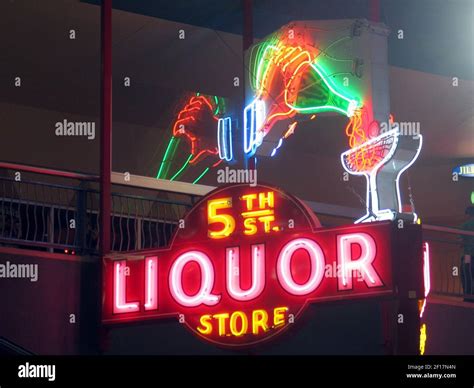 Old neon signs glow again in Las Vegas, Nevada, project. This downtown ...