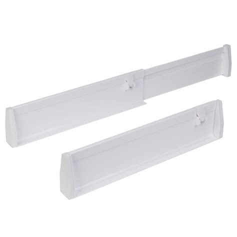 2-Pack Adjustable Drawer Dividers - White | Smart Design® Kitchen