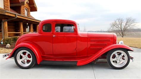 1932, Ford, 5, Window, Coupe, Streetrod, Hotrod, Street, Hot, Rod, Red, Usa, 4200x2360 01 ...