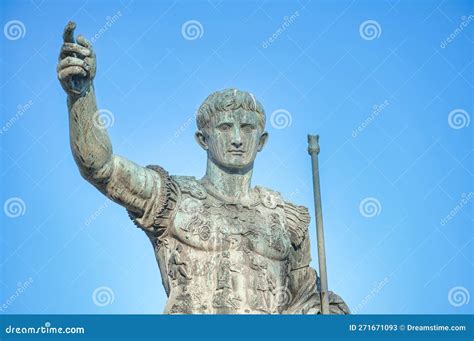 Detail of Statue of Emperor Octavian Augustus in Rome Stock Image ...