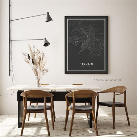 Kisumu Map Print Kisumu Black Map Poster Kisumu Dark Map - Etsy